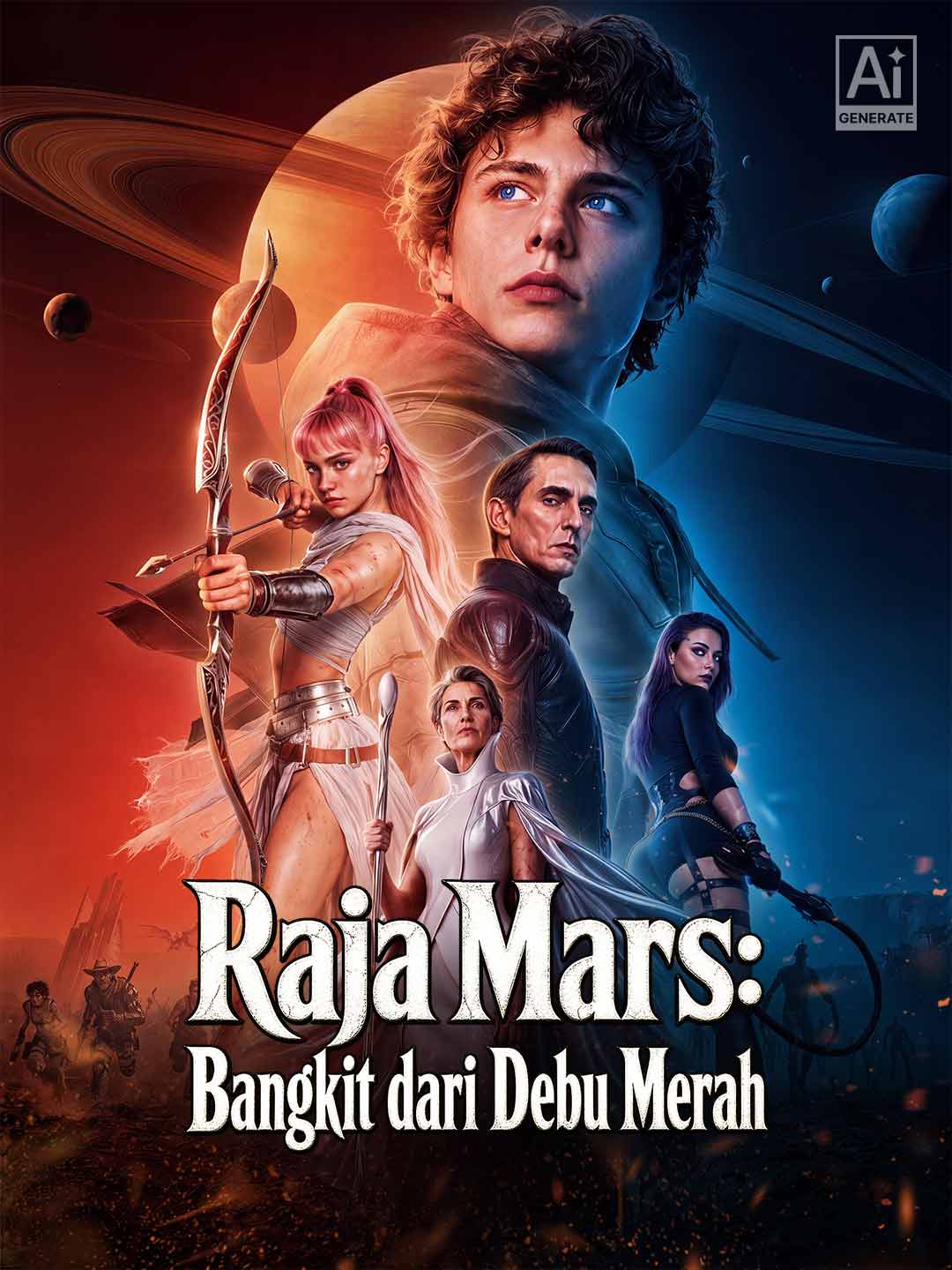 Poster Raja Mars: Bangkit dari Debu Merah